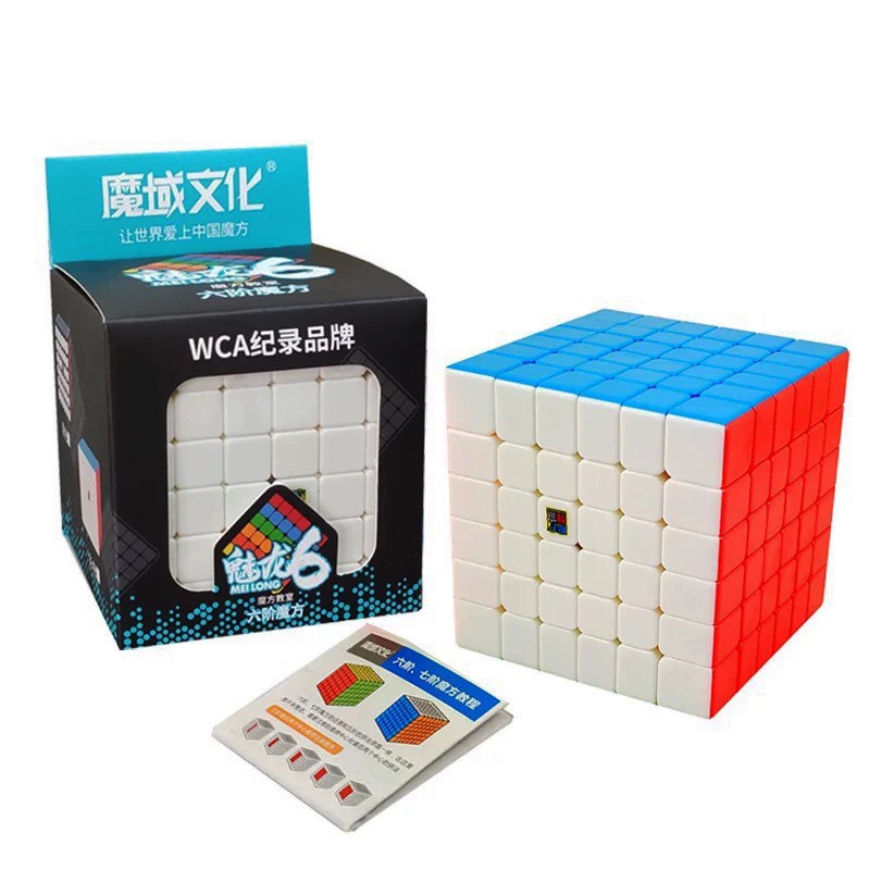 Rubik 6x6 Stickerless MoYu MeiLong MFJS Rubic 6 Tầng 6x6x6 Không Viền Cao Cấp