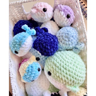 Gấu bông Cá heo len nhung mềm mịn handmade