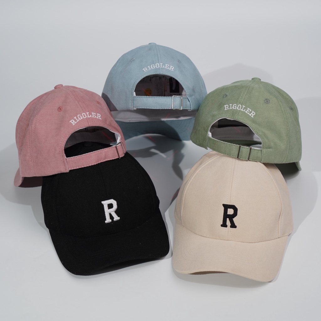 Mũ lưỡi trai ❤️ Nón kết thêu chữ R chất nỉ nhung cao cấp form unisex nam nữ N43
