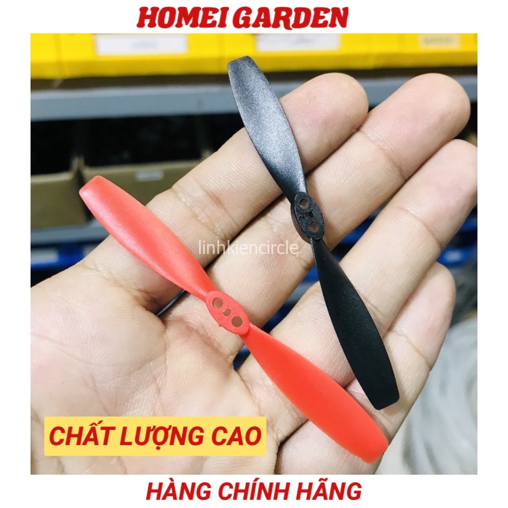 Bộ 8 cánh quạt máy bay mini 4 thuận 4 nghịch đen đỏ 76mm trục 1.2mm phù hợp motor 1020 - D0002