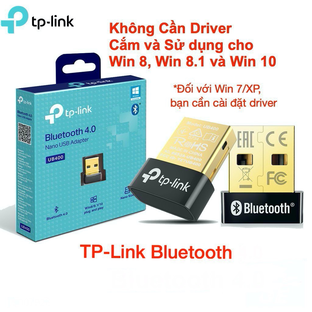 Thiết Bị Kết Nối Bluetooth 4.0 Qua Cổng USB TPLink UB400 - USB Bluetooth Hàng Chính Hãng