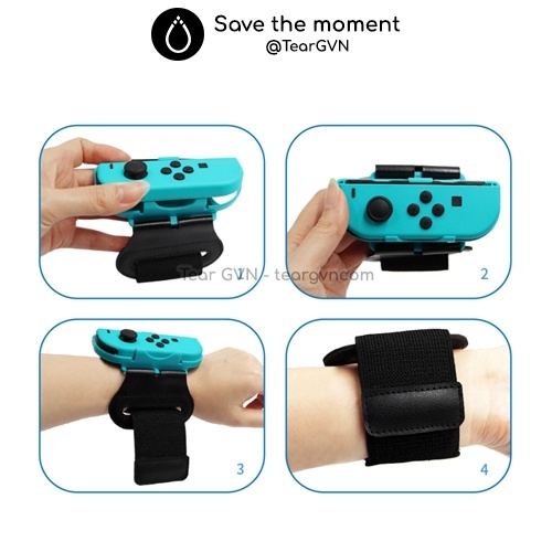 Bộ dây đeo tay nhiều màu hỗ trợ chơi Just Dance (Akitomo) cho Joy-con Nintendo Switch