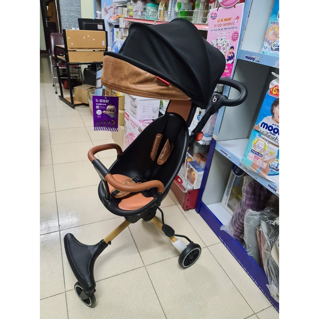 XE ĐẨY GẤP GỌN 2 CHIỀU BAOBAOHAO V5-B CÓ MÁI VÒM