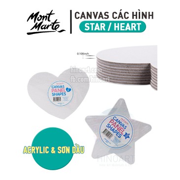 Toan Mont Marte Canvas Panel nhiều hình - Heart/Star