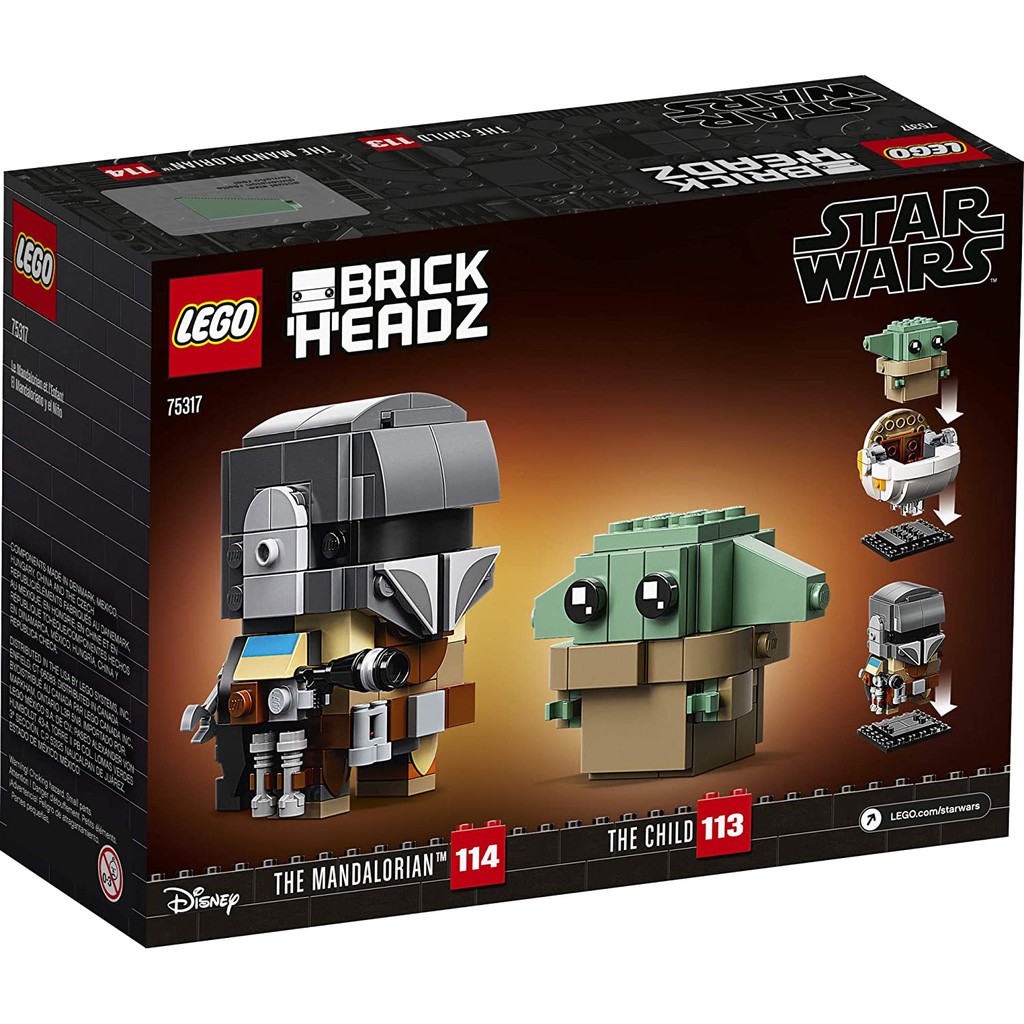 75317 LEGO BrickHeadz Star Wars The Mandalorian &amp; The Child - Mô hình