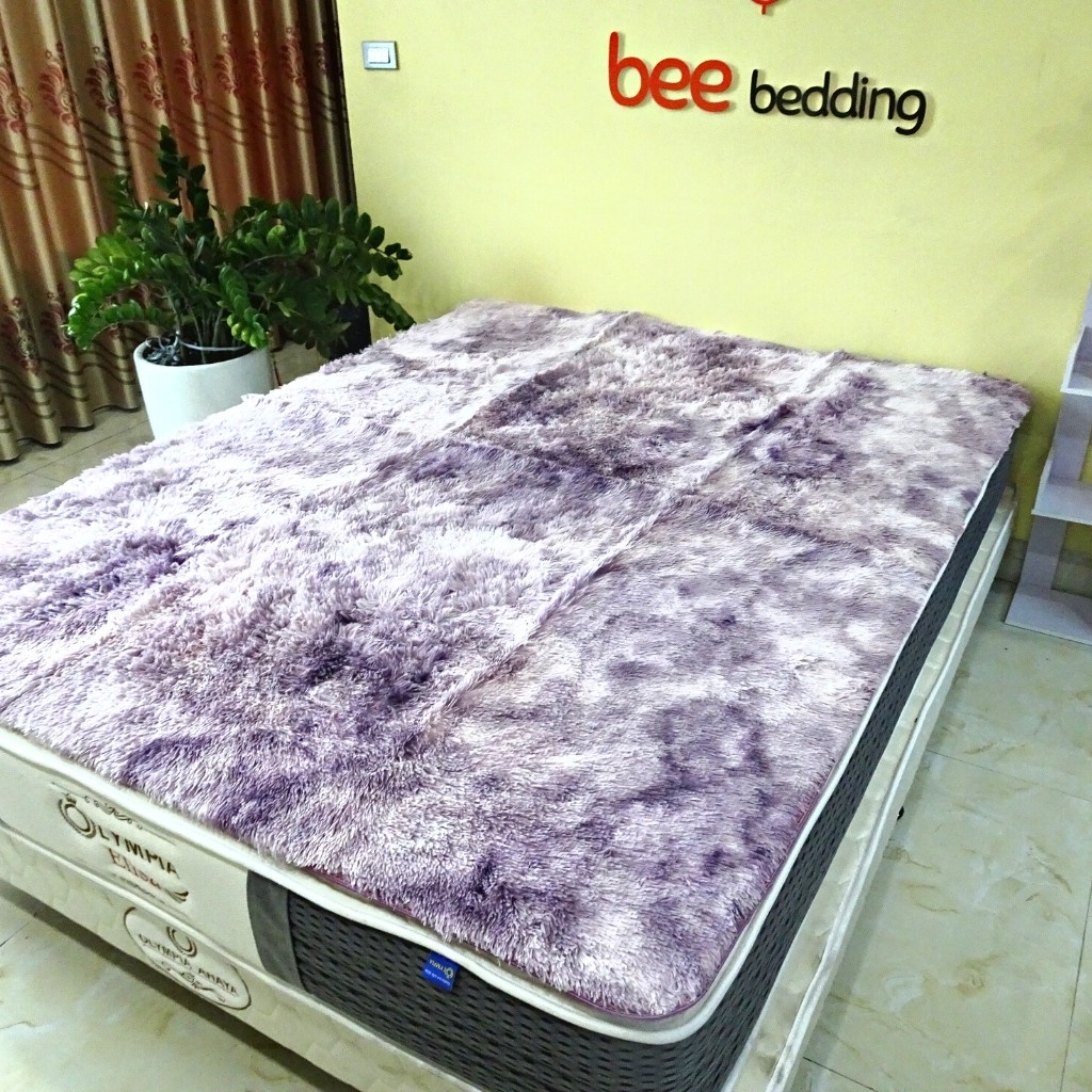 Thảm lông trải sàn phòng ngủ cao cấp Bee Bedding - thảm lông loang dầy đẹp decor trang trí phòng khách [ 1m6 x 2m ]