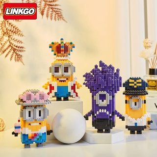 Đồ chơi lắp ráp minion hoàng gia - mô hình 3d linkgo nanoblocks