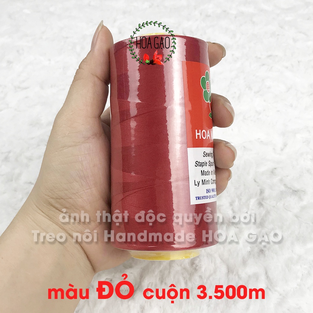 Chỉ may công nghiệp, chỉ may quần áo LOẠI TỐT 3500m HOA MAI GCH3 nhiều màu phụ kiện may mặc kim chỉ may vá