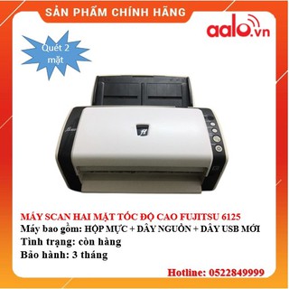 Máy Scan hai mặt tốc độ cao Fujitsu 6125 đã qua sử dụng, Máy quét Fujitsu 6125 Like New  - AALO.VN