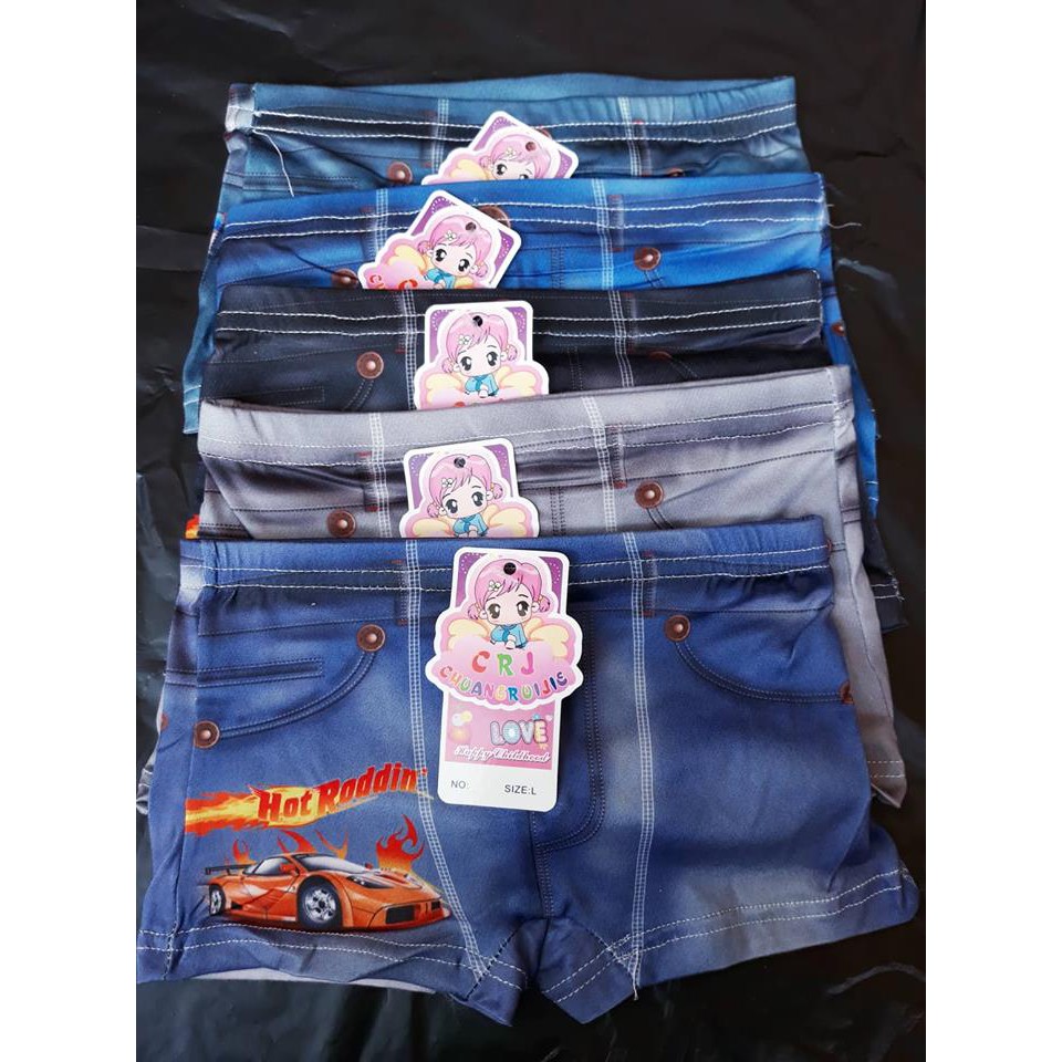 Bộ 10 quần sịp đùi bé trai vải cotton giả bò đẹp