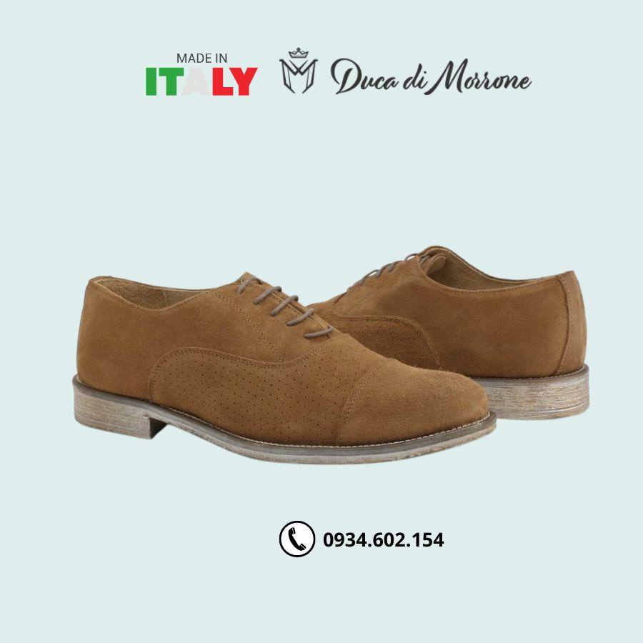 Giày Da Lộn Nam DUCA DI MORRONE Cao Cấp, Khử Mùi, Chống Trơn Trượt Nhập Khẩu Chính Hãng Italy – P096