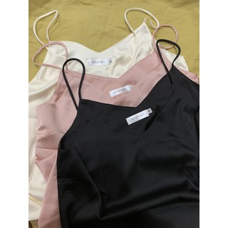 Áo Lụa 2 Dây Cổ V Lụa Satin