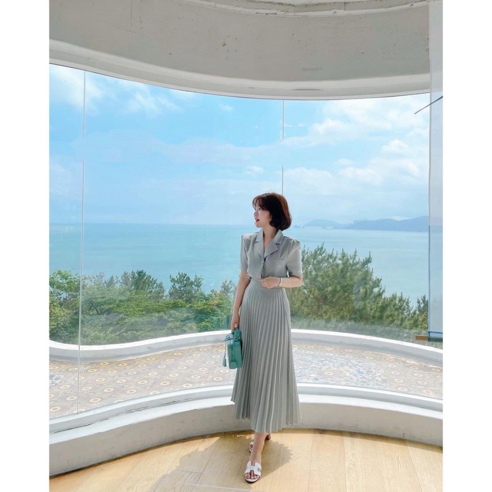 Áo vest kèm chân dập li H001 phù hợp mặc công sở đi dự tiệc, đám cưới, đi cafe chủ nhật Dịu dàng nữ tính cestclothing | BigBuy360 - bigbuy360.vn