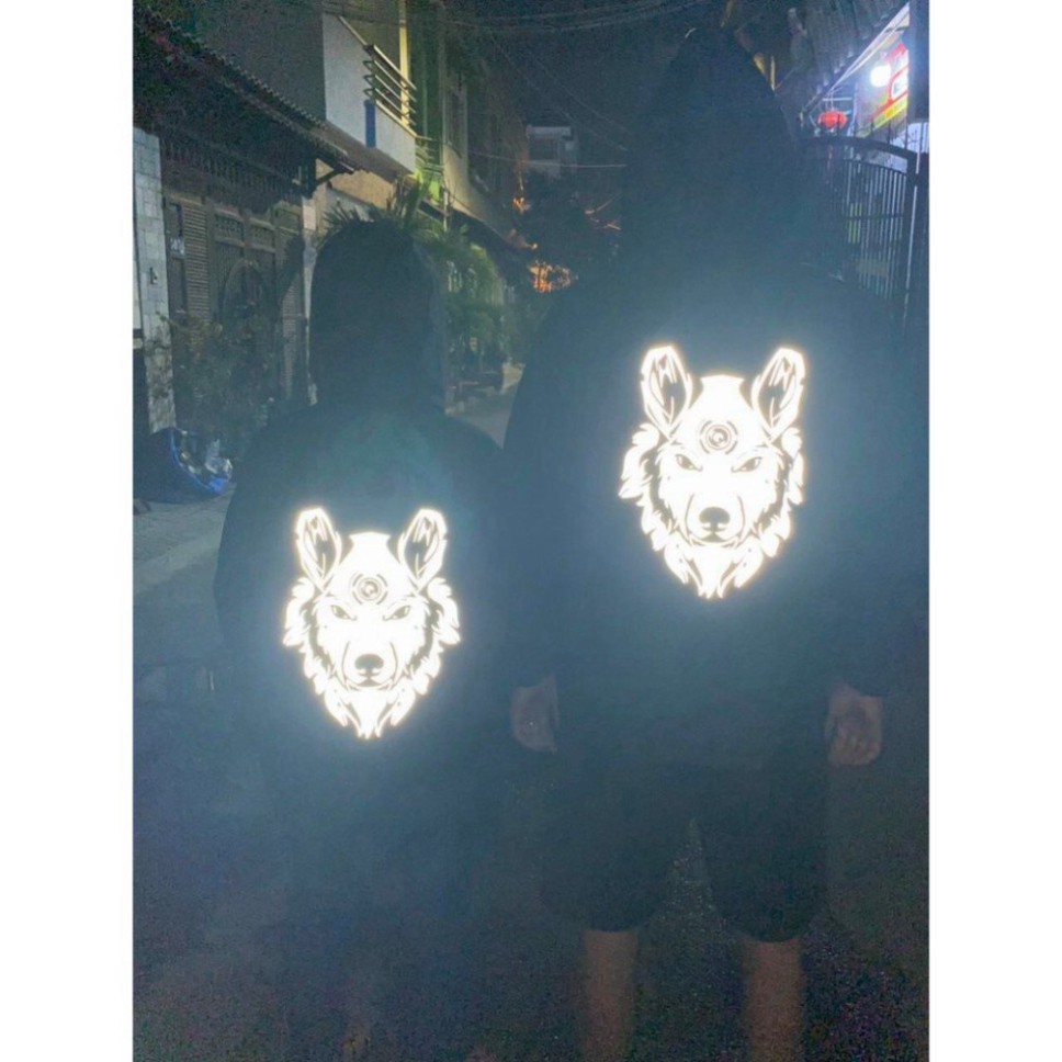 Áo Khoác Dù Nam Nữ Sói phản quang