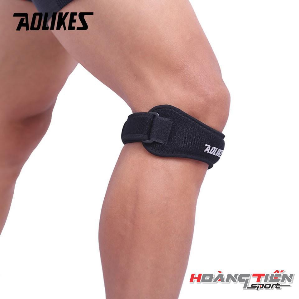 Đai đầu gối Aolikes al 7919 có đệm hơi silicone thoáng khí bó ống khớp băng cuốn bảo vệ quấn gym thể thao yoga