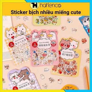 [FREESHIP] Sticker, hình dán con thú bịch nhiều miếng cute