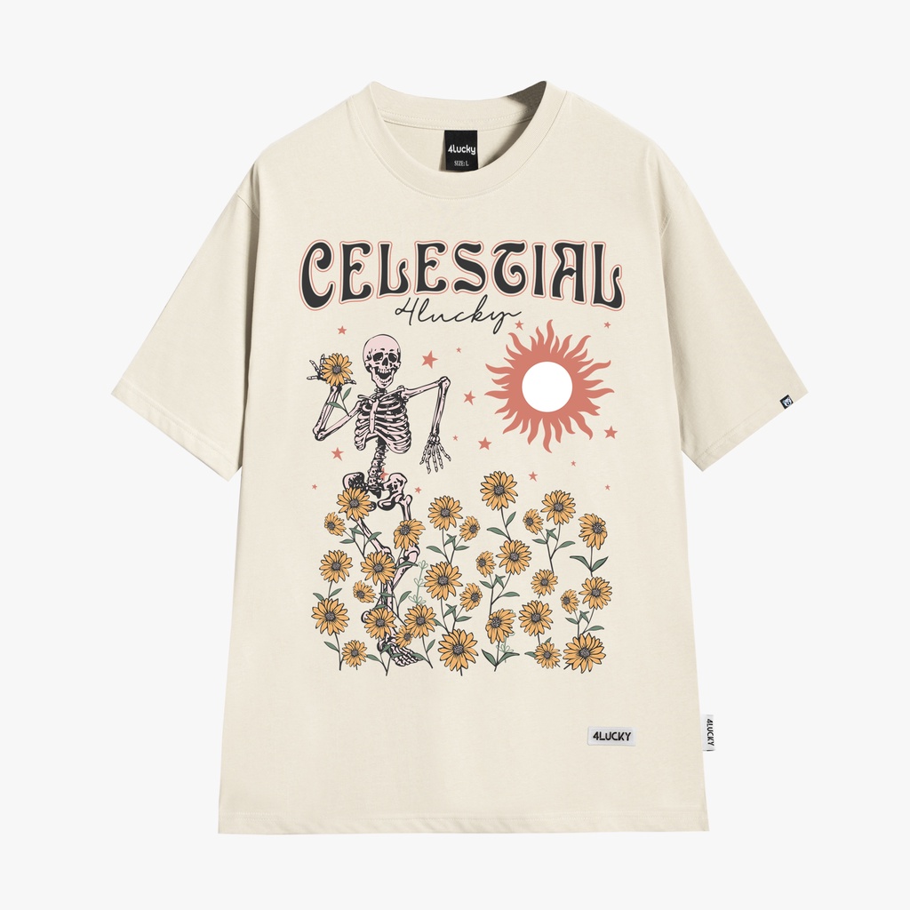 Áo phông rộng nam nữ SKULL 4lucky 6039 - tay lỡ form rộng oversize streetwear