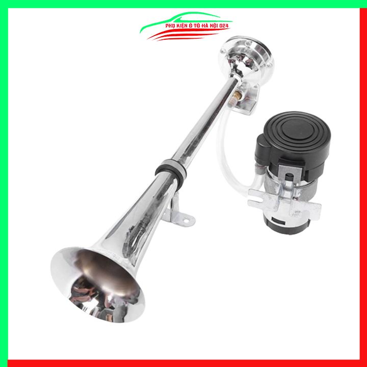 Còi sinh hơi 38cm HW-1207A mạ chrome công suất 60W điện áp 12V/24V cho ô tô xe máy