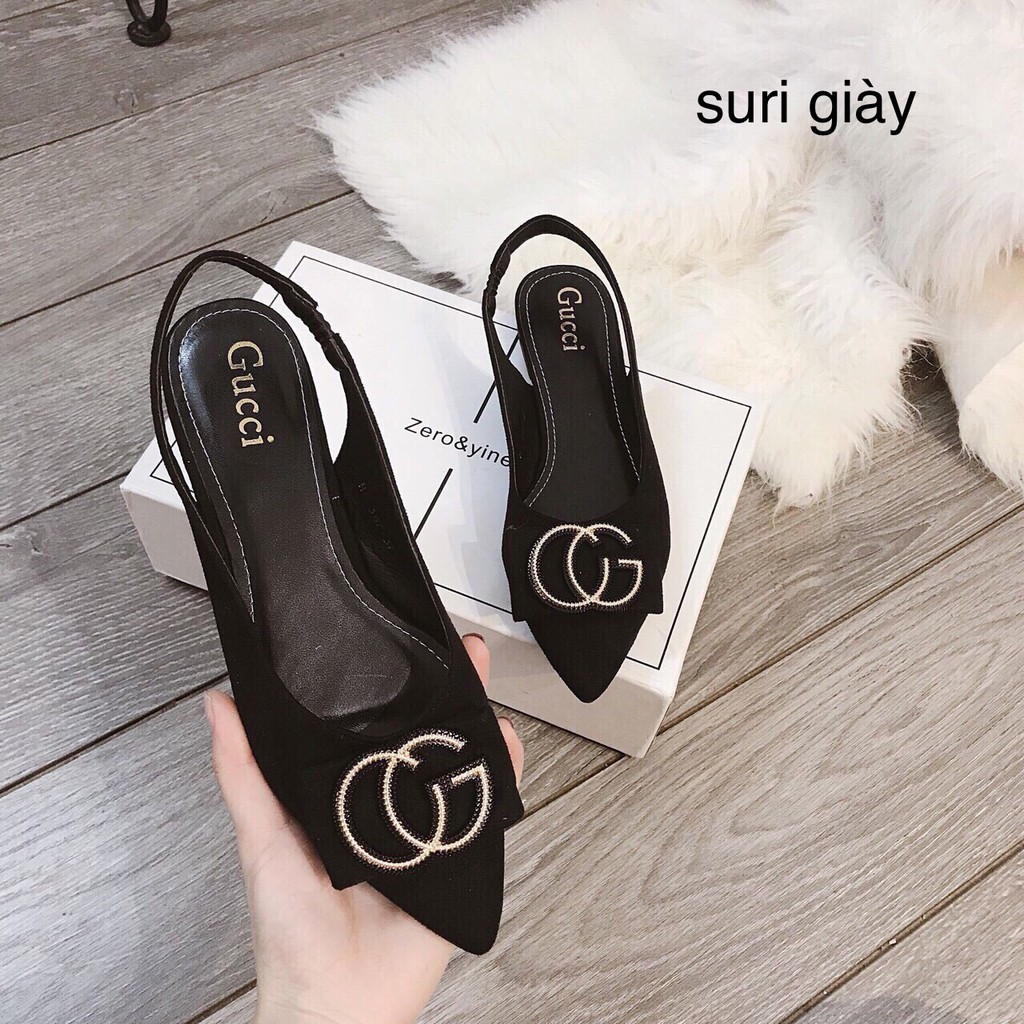 ] Giày bệt khóa G hở gót êm chân xinh xắn | BigBuy360 - bigbuy360.vn