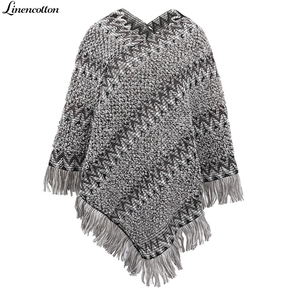 Áo choàng cotton lanh dáng rộng họa tiết kẻ sọc thời trang thu đông ấm áp
 | BigBuy360 - bigbuy360.vn