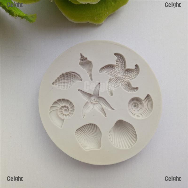 Khuôn Silicone Tạo Hình Làm Bánh Kẹo Hình Vỏ Sò Sinh Học