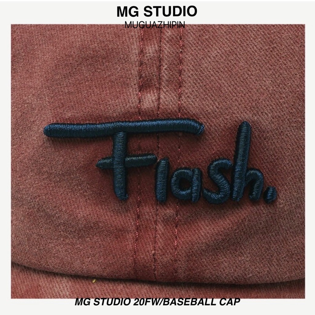 Mũ bóng chày MG STUDIO thêu hoạ tiết “Flash” nổi phong cách bạt màu độc đáo