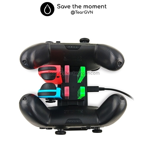 Dock 6 trong 1 (iplay) sạc 4 Joy-con và 2 Pro Controller cho Nintendo Switch