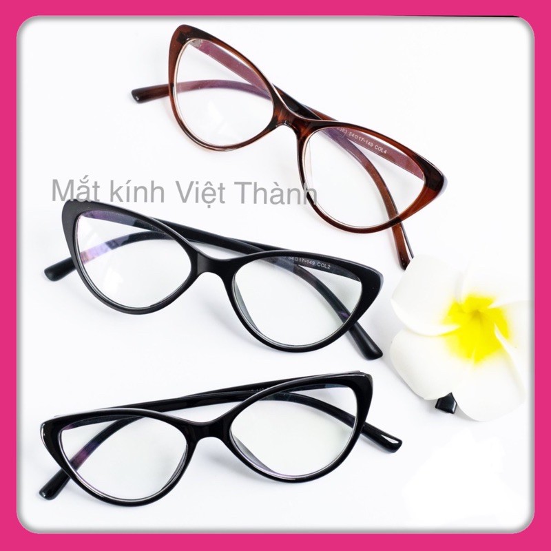 HCM gọng Kính cận mắt mèo 5 màu sếch vừa lắp được mắt kính nam nữ viễn loạn