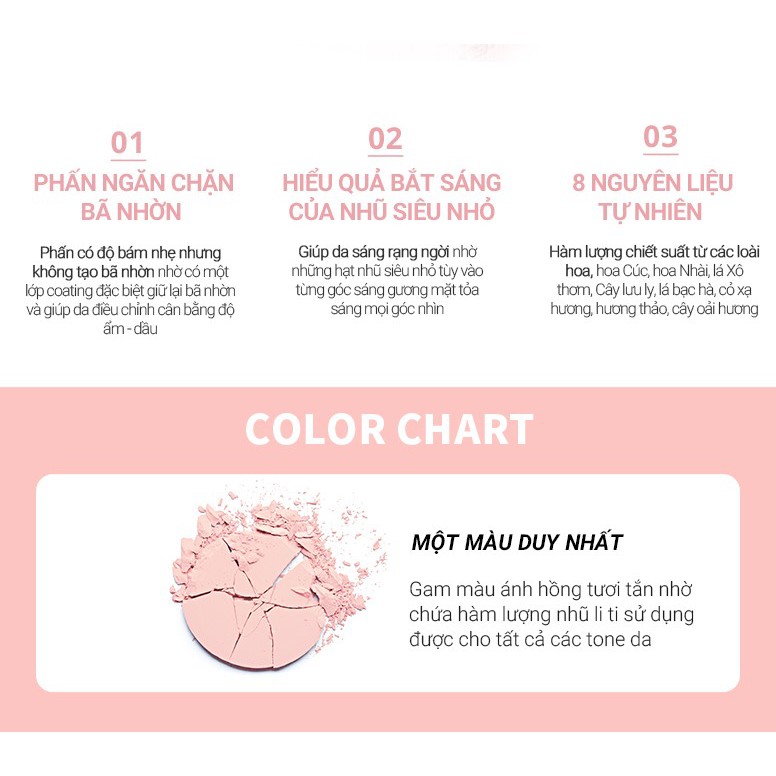 Phấn phủ dạng nén Eglips Glow Powder Pact 8g