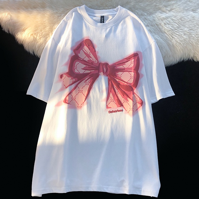 SUXI Áo Thun Tay Ngắn Cổ Tròn Dáng Rộng Thời Trang Mùa Hè Dễ Phối Đồ Cho Nữ