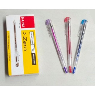 Hộp 12 bút mực gel zero đỏ/tím/xanh 0.38mm