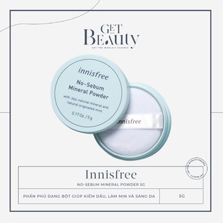 Phấn phủ kiềm dầu dạng bột khoáng Innisfree No Sebum Mineral Powder 5g