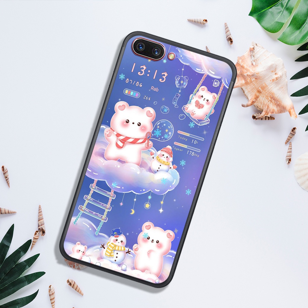 ỐP LƯNG OPPO A3S - A5 - A1K - A71 - A83 , IN HÌNH GẤU NÂU CHOCOLATE ĐÁNG YÊU.