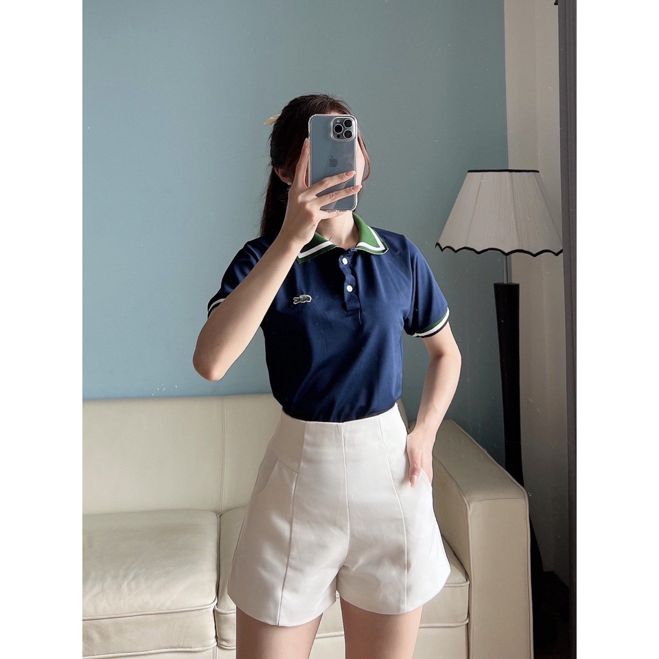 ÁO THAN POLO LASCOTE CỔ VIỀN XANH LÁ