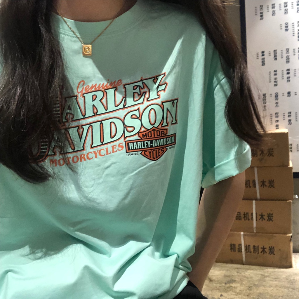 Áo thun tay ngắn cổ tròn dáng rộng in họa tiết phong cách Hàn Quốc trẻ trung dành cho nữ