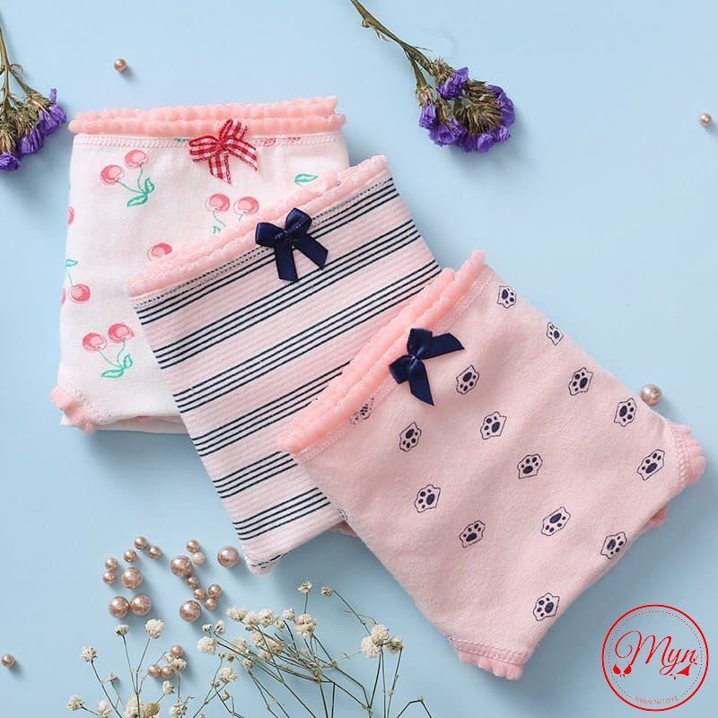 Quần Lót Cotton Nữ Họa Tiết Đáng Yêu Hàng Quảng Châu Cao Cấp