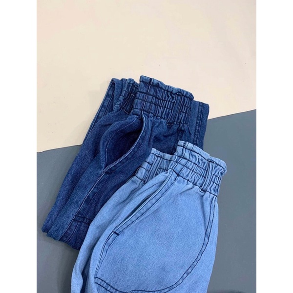 QUẦN JEANS NỮ LƯNG THUN PHOM BAGGY MẪU MỚI HAI MÀU