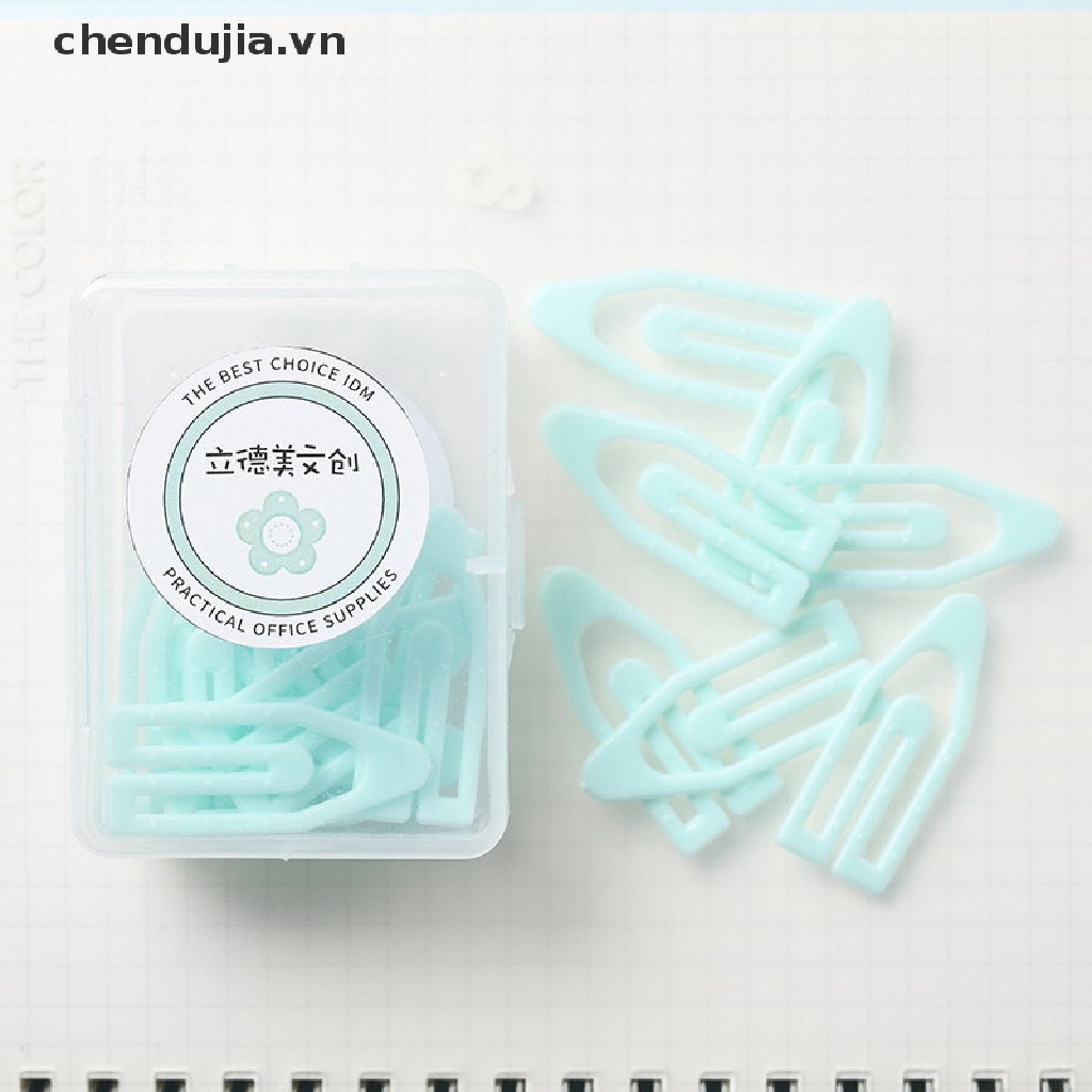 Set 20 Kẹp Giấy Đánh Dấu Trang Sách Bằng Nhựa Màu Macaron