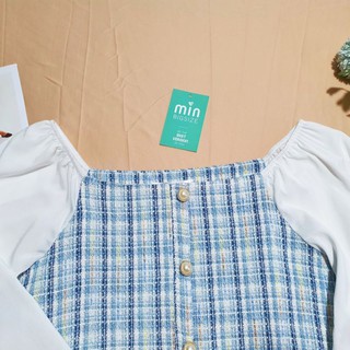 [BIGSIZE] Áo kiểu phối tay dài trắng