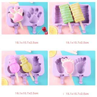 ĐỒ DÙNG NHÀ BẾP KHUÔN LÀM KEM CHỈ 45k/1 set 3 khuôn kem. {TẶNG KÈM QUE GỖ LUÔN AK.}