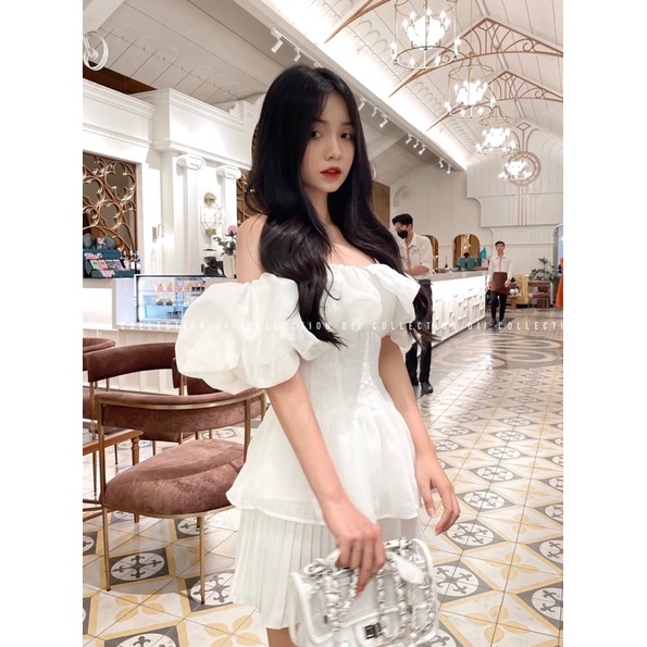 DII COLLECTION - Áo kiểu thiết kế trễ vai bồng bềnh