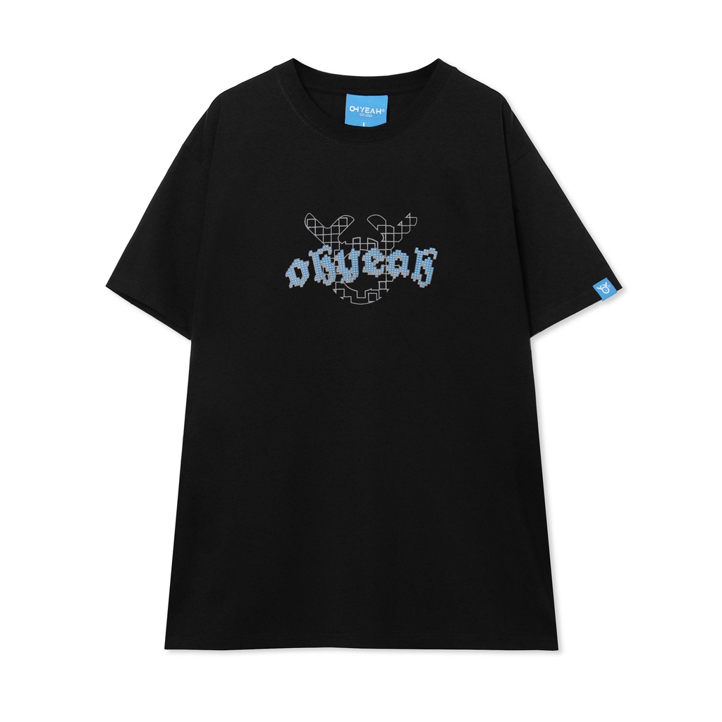 Áo thun tay lỡ OHYEAH phông Unisex nam nữ Premium Cotton oversize form rộng CERY STUDENT - Đen