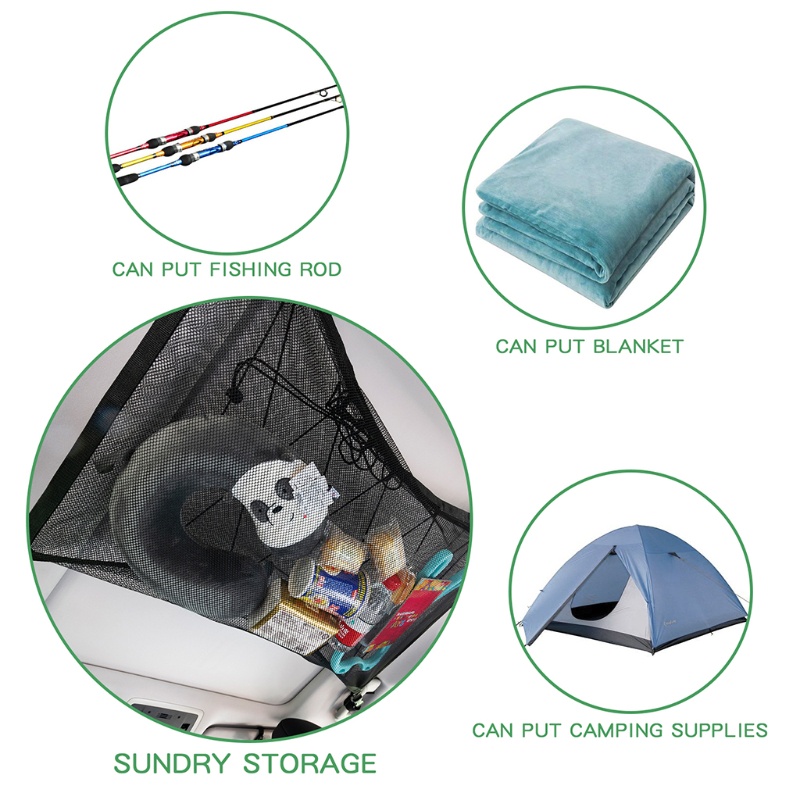 Túi Lưới Đựng Đồ Treo Trần Xe Sức Chứa Lớn Tiện Dụng