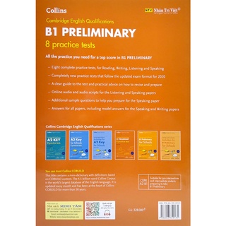 Sách Cambridge English Qualifications - B1 Preliminary - 8 Practice Tests