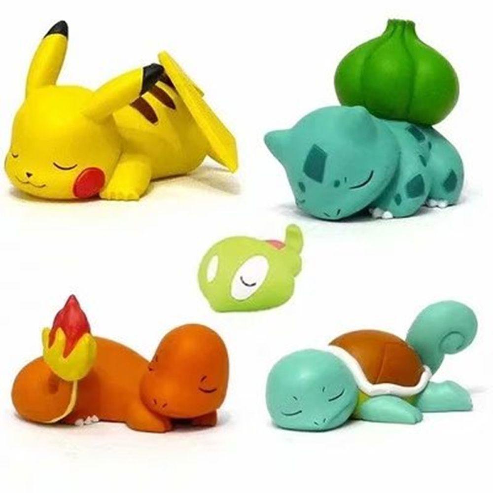 LILYES Set 6 Đồ trang trí Đồ Chơi Nhân Vật Hoạt Hình Pokemon