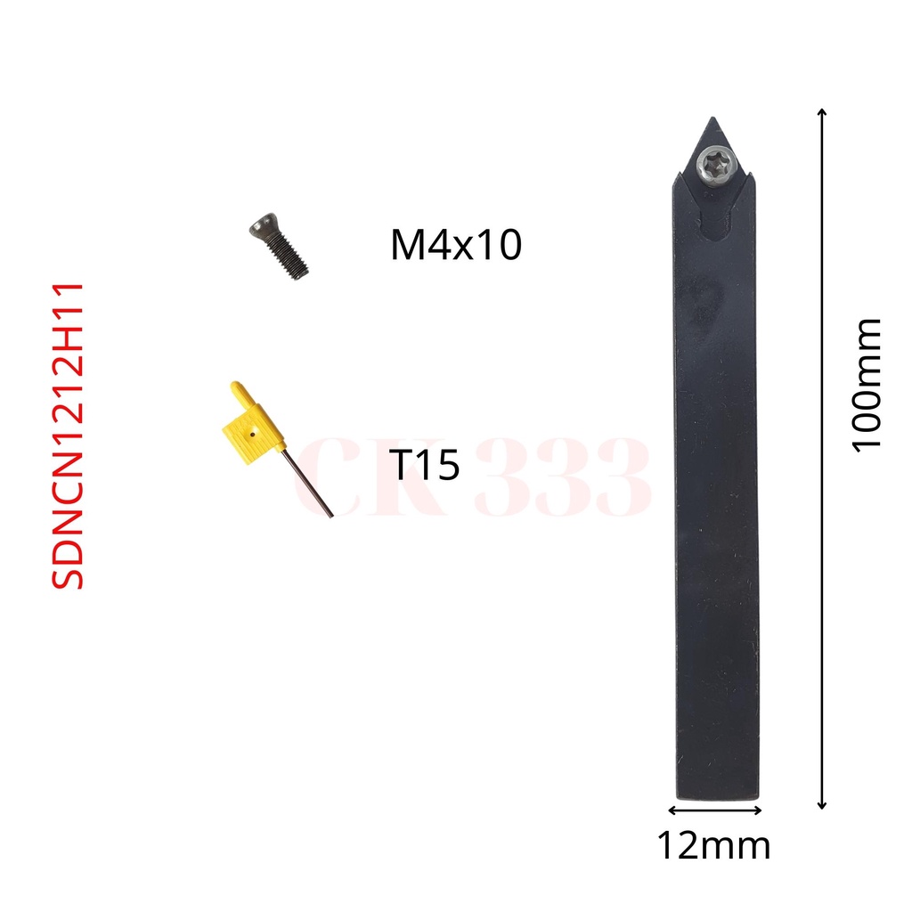 CÁN DAO TIỆN CNC 12 16 20 25 SDNCN1212H11 , SDNCN1616H11 , SDNCN2020K11 , SDNCN2525M11 TIỆN GÓC 62  ĐỘ LẮP MẢNH DC11