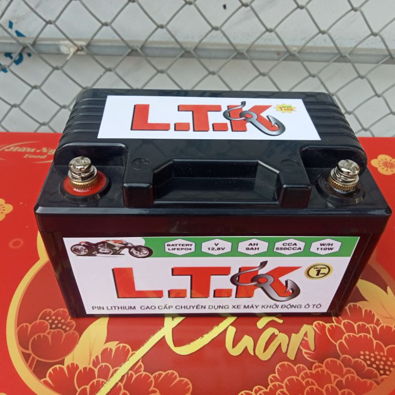 Ắc quy pin lithium 12.8v 9ah 550ca khởi động mọi xe pkl