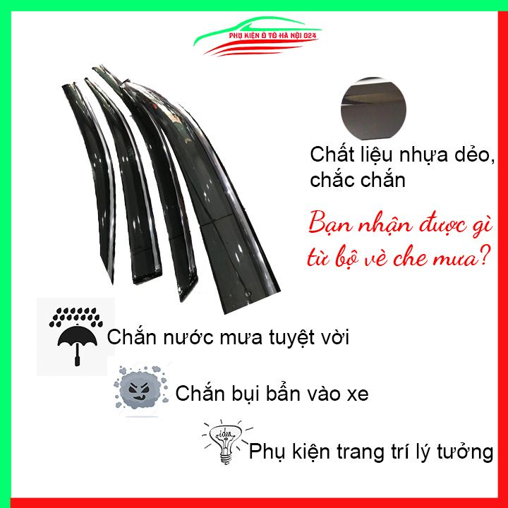 Vè che mưa cho xe ô tô City 2015-2019 chỉ mạ