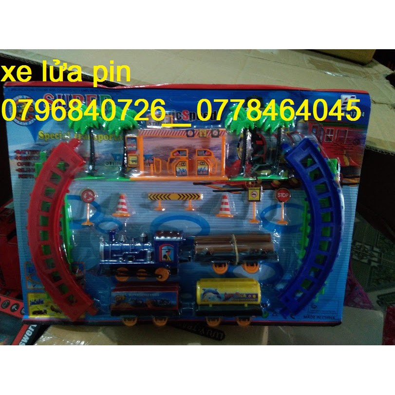 Đồ chơi trẻ em mô hình xe lửa đường ray có pin