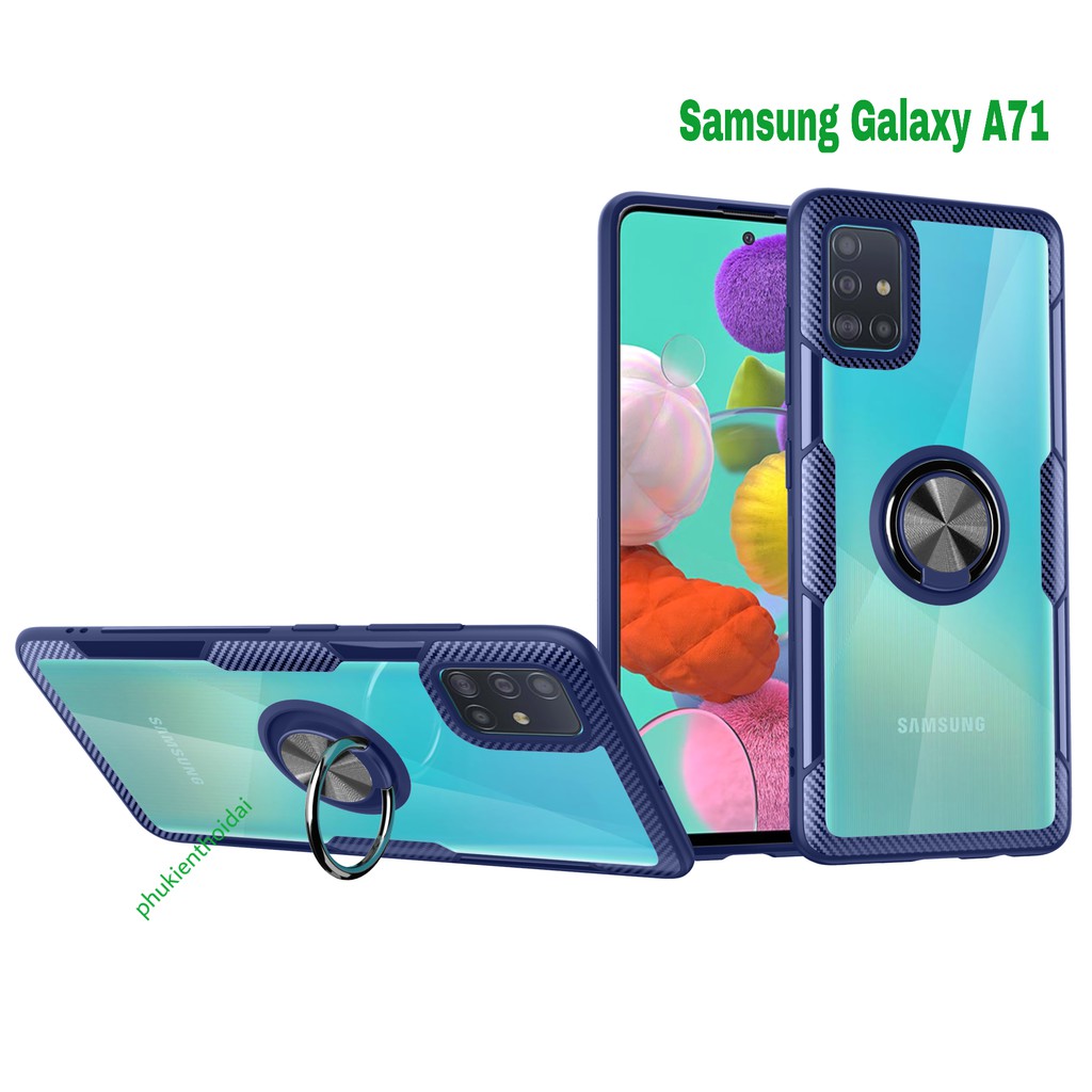 Ốp lưng Samsung A71 FREESHIP Từ 50k chống sốc giá đỡ lưng trong viền màu cao cấp